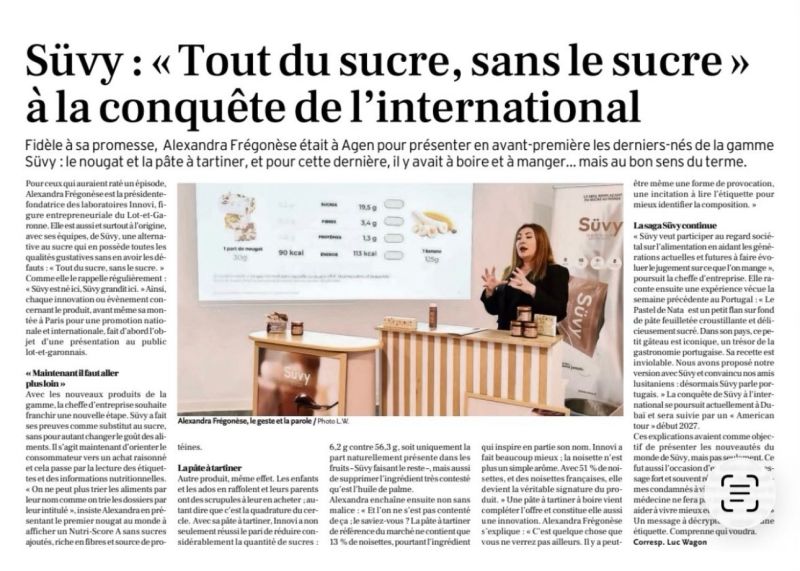 Le Petit Bleu d’Agen : article sur Süvy